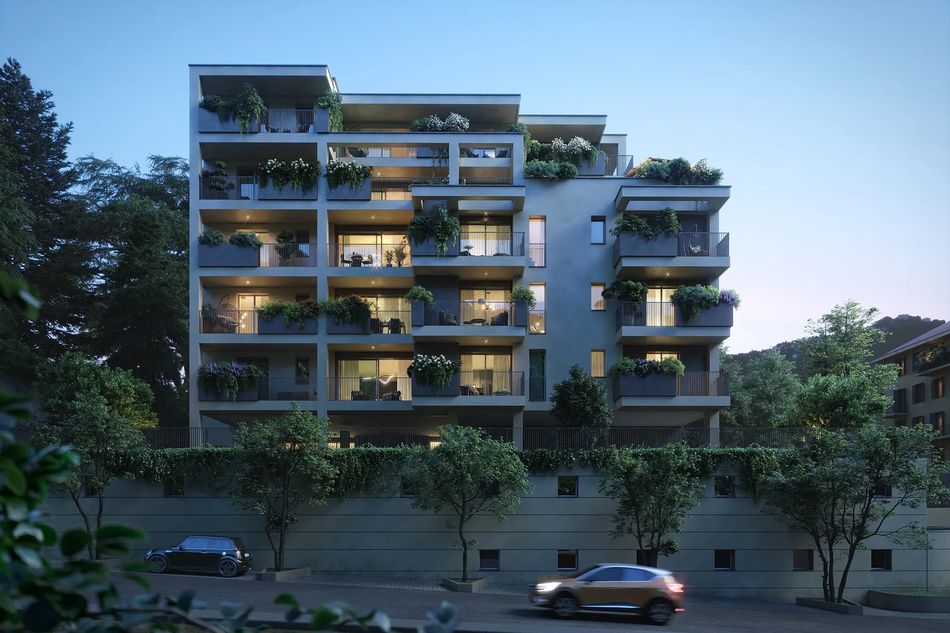 Facciata Domus14 Como - Dettaglio architettonico e prospettive moderne